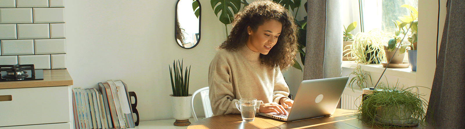 Woman working on computer