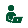 person with laptop icon
