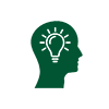 man with lightbulb in head icon