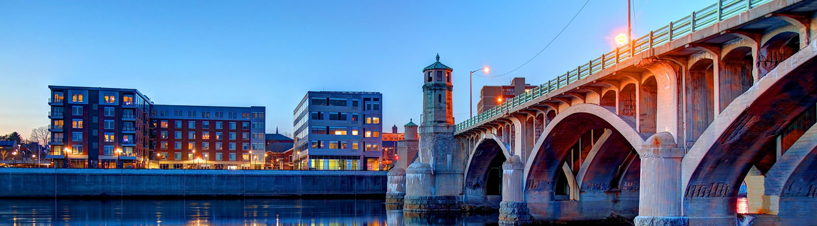 Cityscape of downtown Haverhill